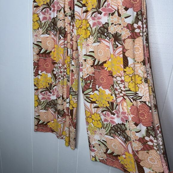 Roxy Women’s Tropical Rhythm Wide Leg Beach Pants Boho Hippie Size Medium - Picture 4 of 7